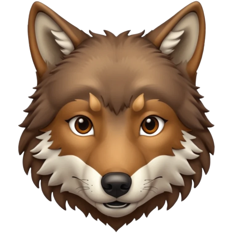 Brown wolf head emoji