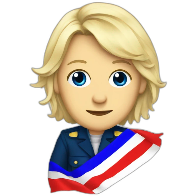 Marine Lepen avec un drapeau algérien emoji