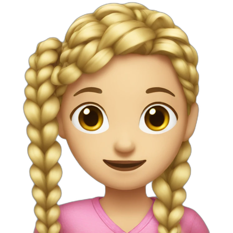 girl braiding hair emoji