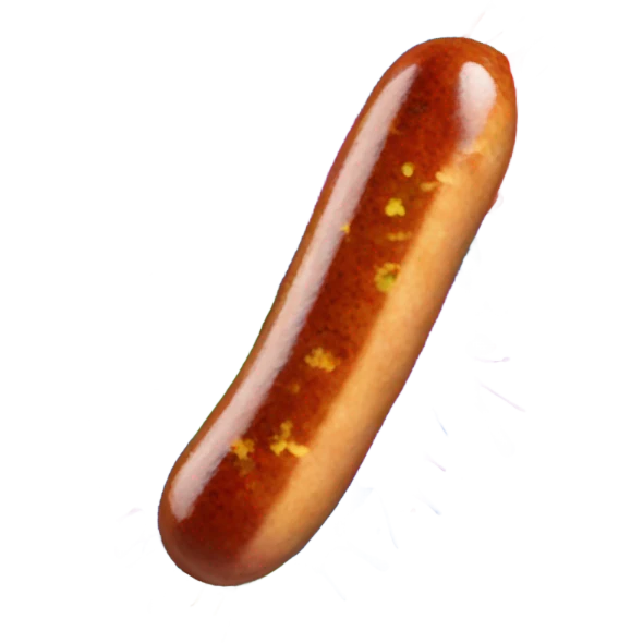 Sausage with paint splattered   emoji