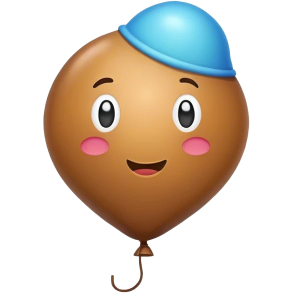 Poo balloon emoji