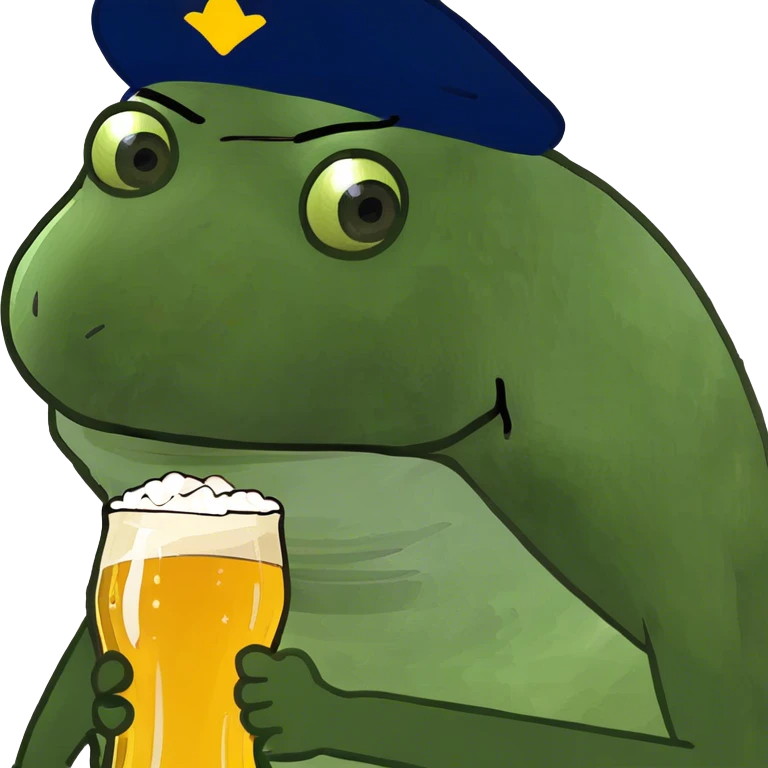 Holding a beer emoji