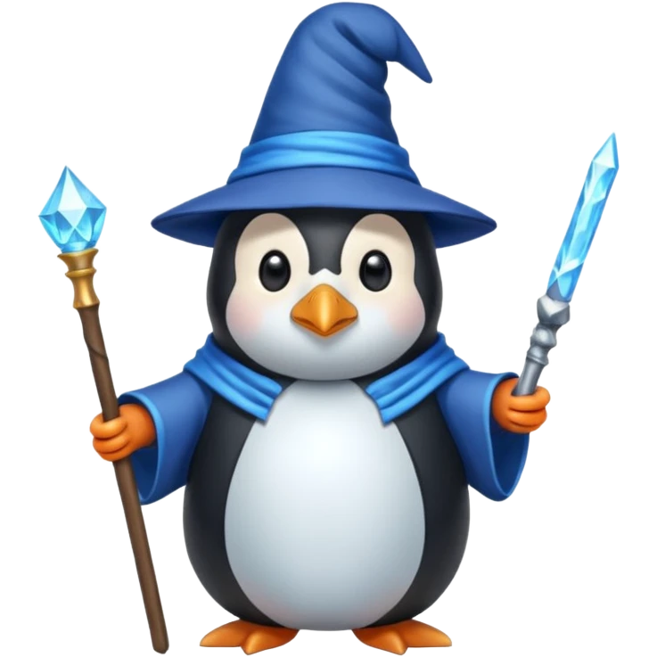Penguin Wizard emoji