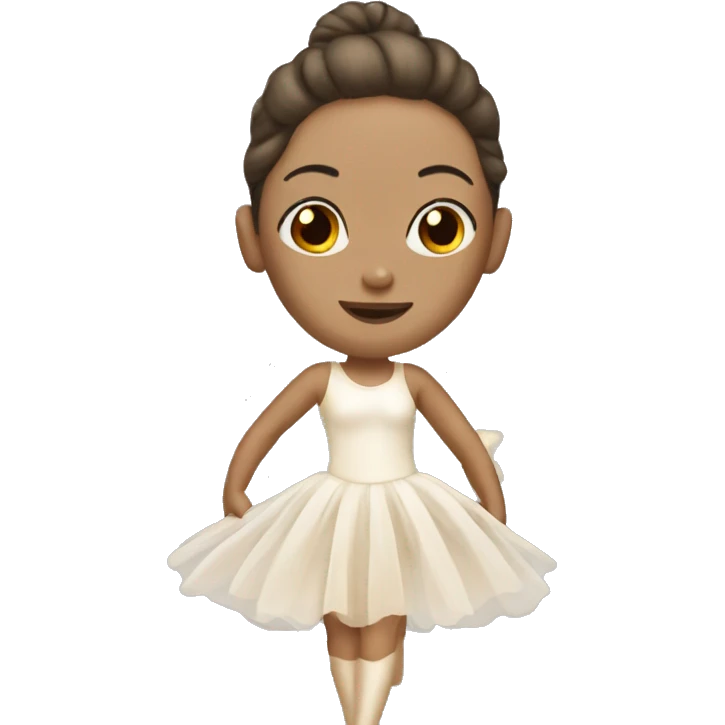 Ballerina women with cream dress  emoji