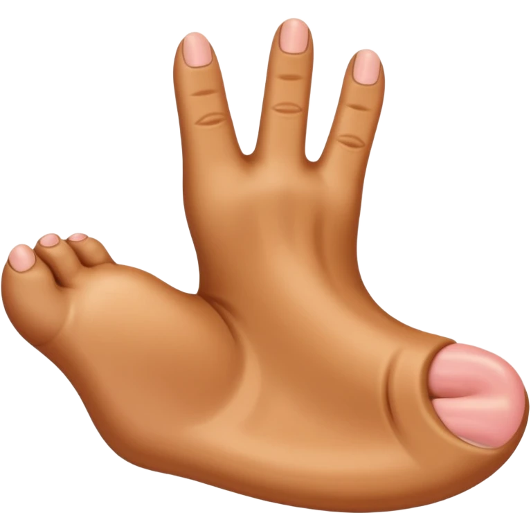 foot with middle finger sticking out  emoji
