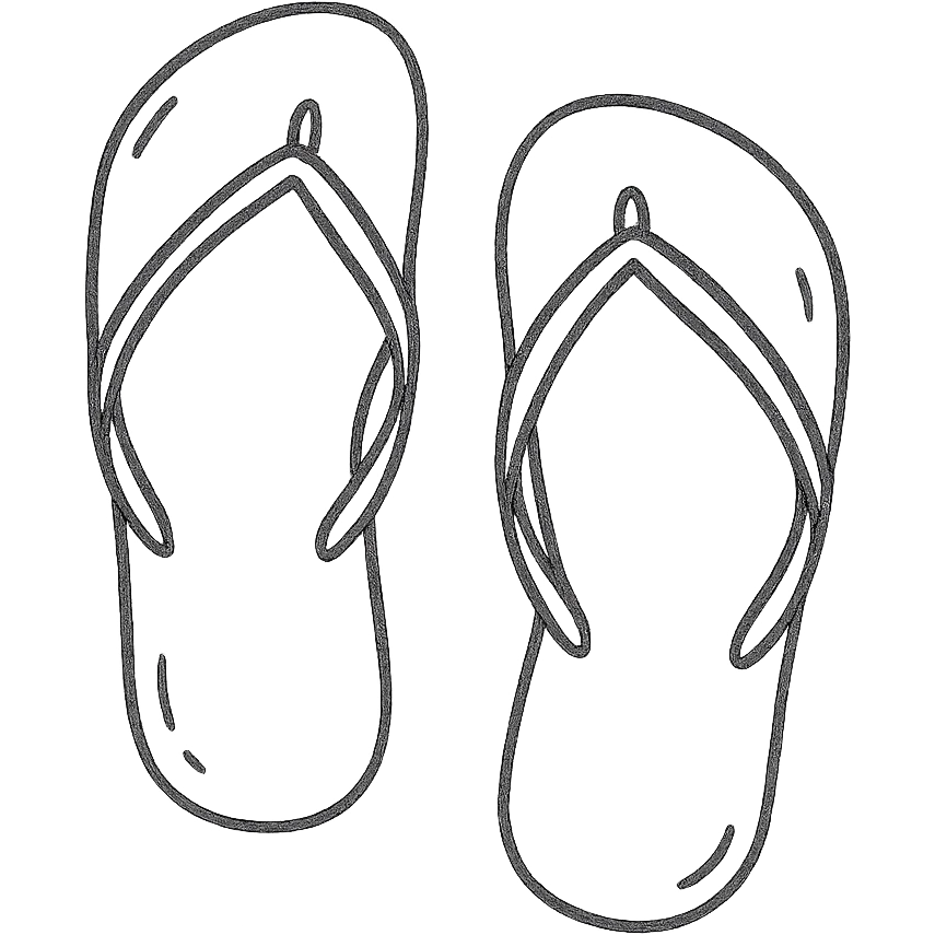 a pair of flip flops emoji