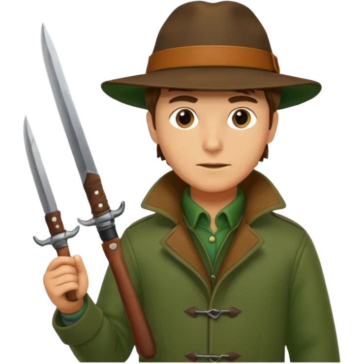 Classic hunter image, without holding a gun emoji