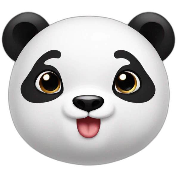 Panda flying kiss emoji
