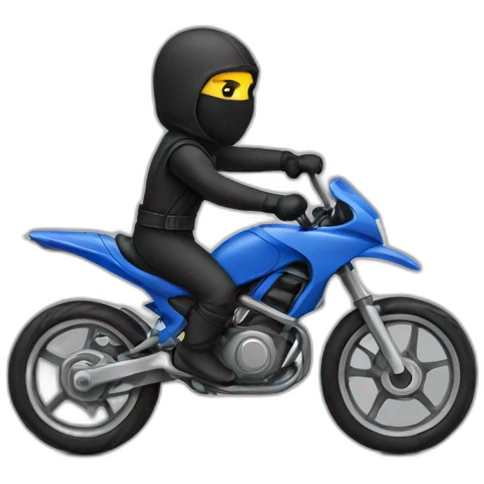 Ninja riding a bike  emoji