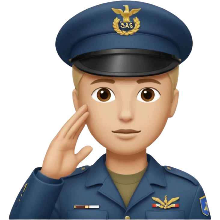 S.A.S mit salotiertem Soldaten und den SAS Buchstaben auf der Mütze emoji