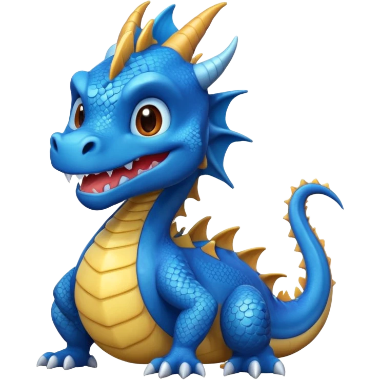 sevimli mavi ejderha emoji