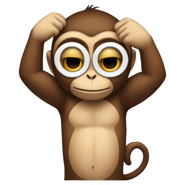 Monkey covering eyes with hands  emoji