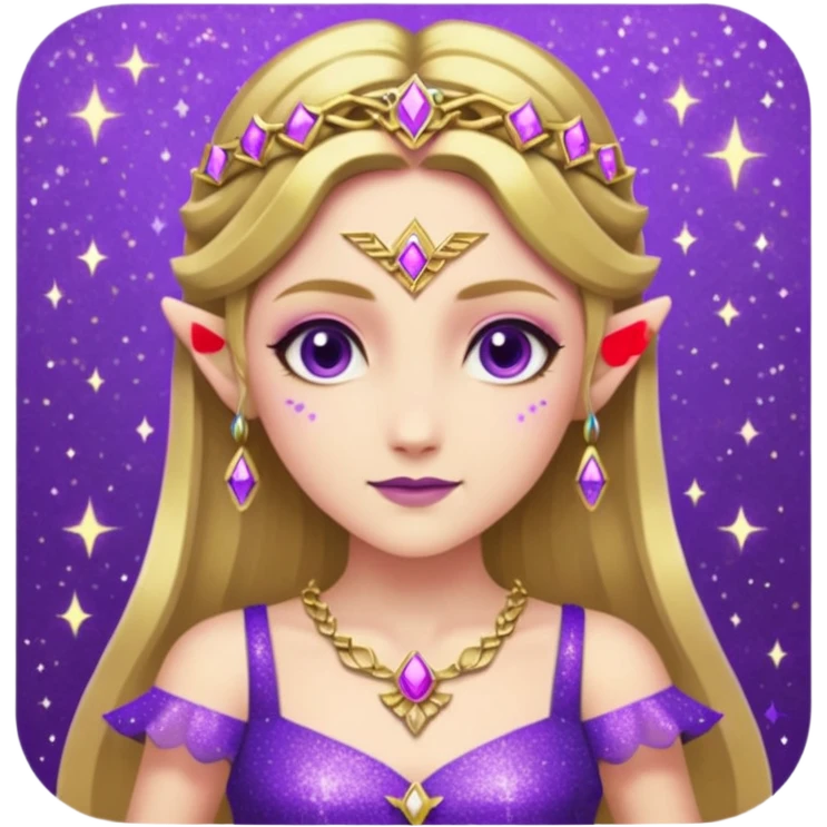 glitter purple zelda emoji