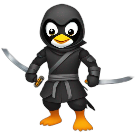 Penguin ninja emoji