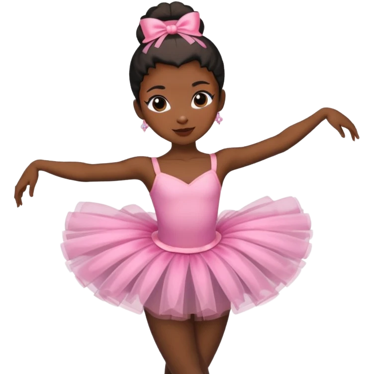 Black skin ballerina emoji