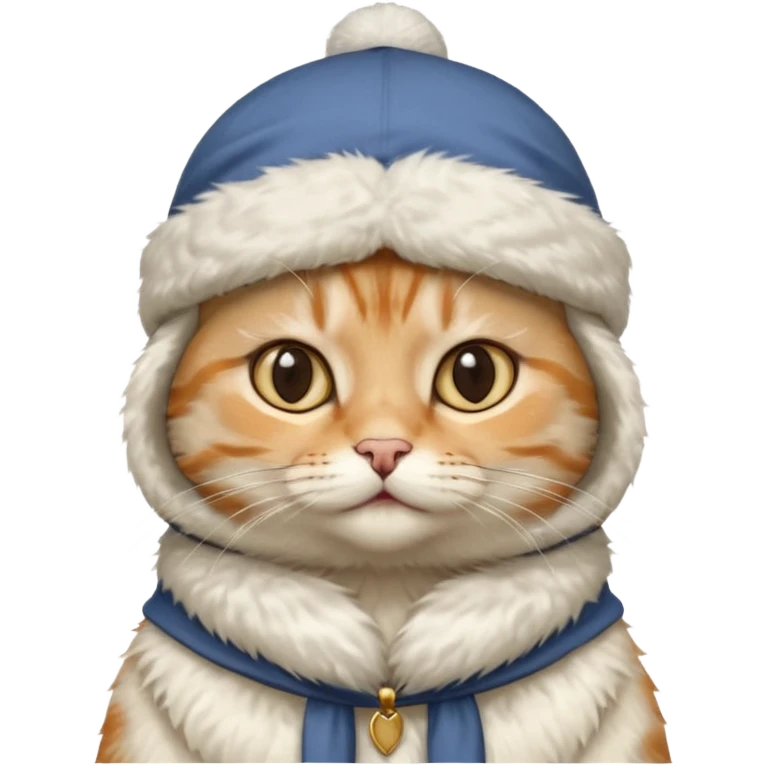 A cat wearing Muslim cap emoji