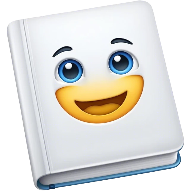 Blank plain White book emoji