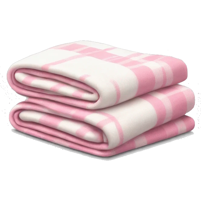 Plad white and pink blankets folded  emoji
