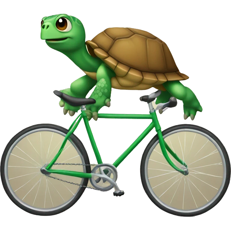 Tortuga en bicicleta  emoji