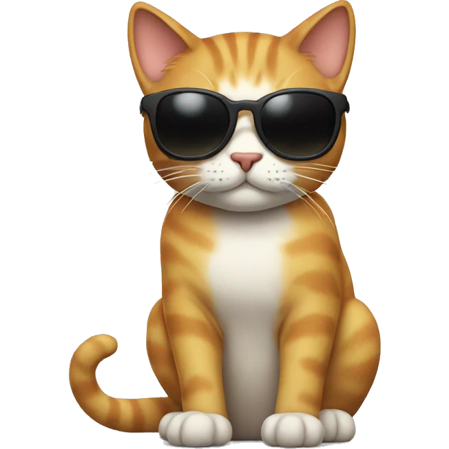 Cat with sunglasses emoji