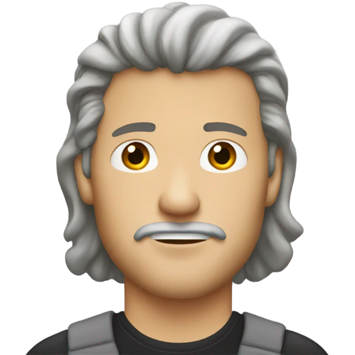 White Alabama guy who has a mullet with a cigarette in his mouth emoji