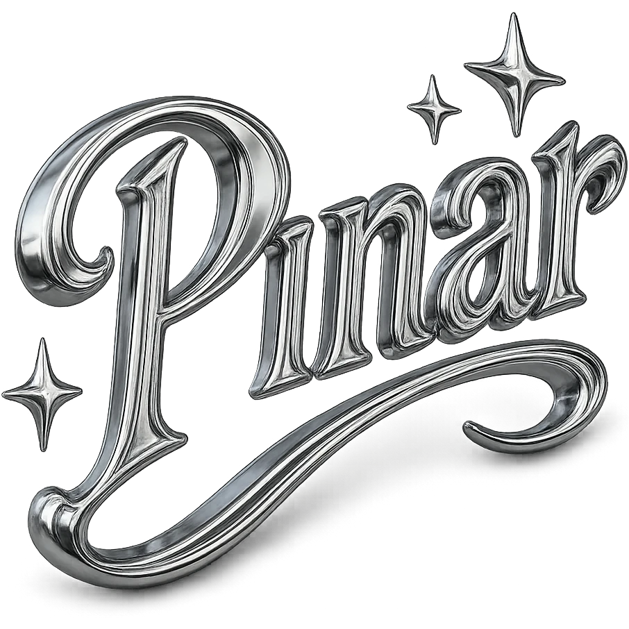 Write "Pınar" in this style, try majesty fonts. Add two or three stars around it so that it looks like this but it has a hand-drawn shape. emoji