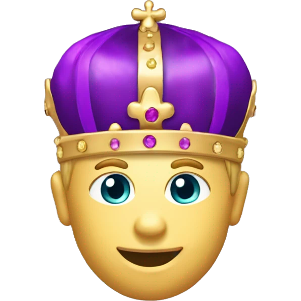 Goldene Krone mit lila Steinen emoji