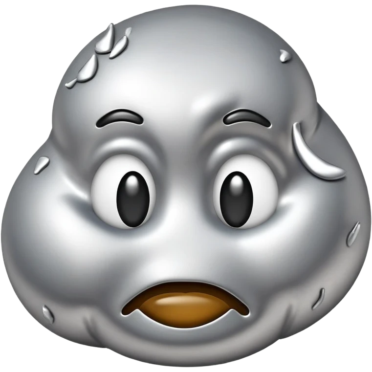 25 cent silver sad poop emoji art emoji