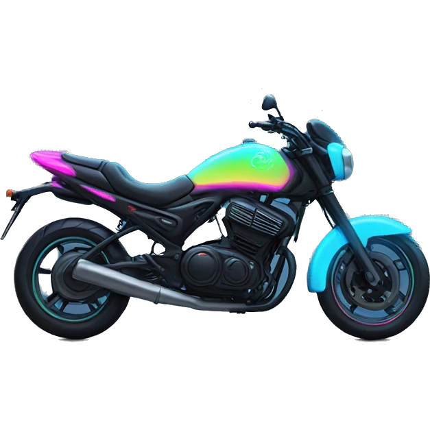 Neon motorcycle emoji