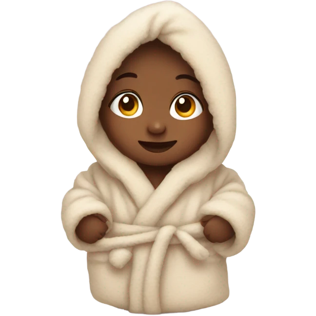 Baby wearing a robe emoji