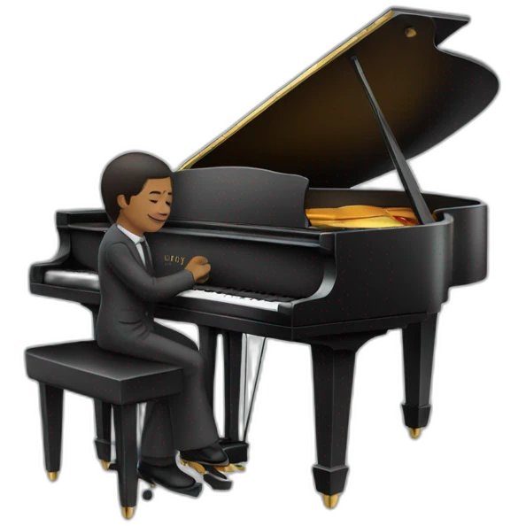 pianist with a piano emoji