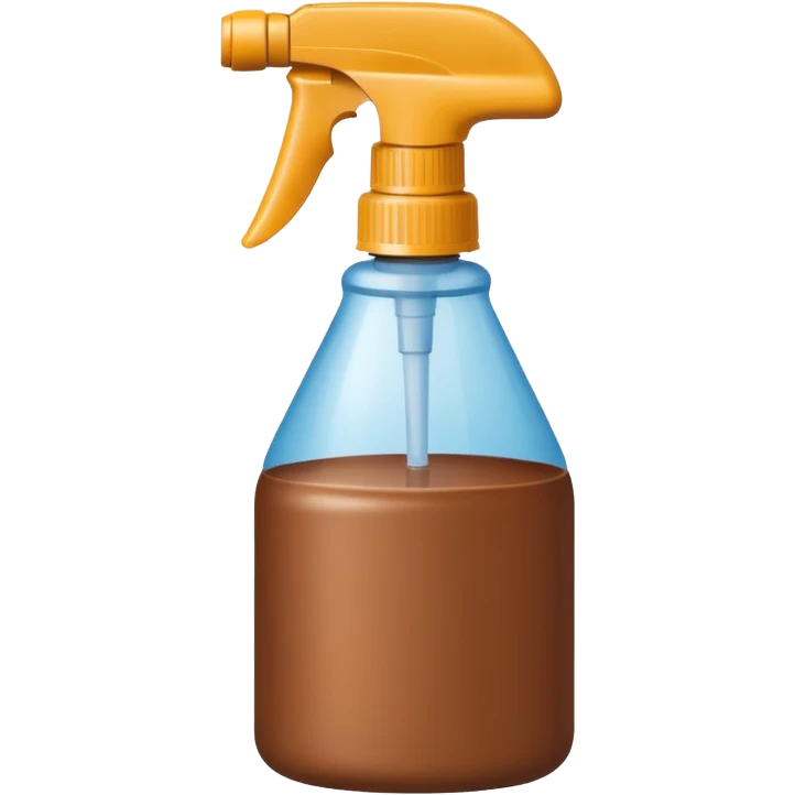 spray bottle brown colored emoji