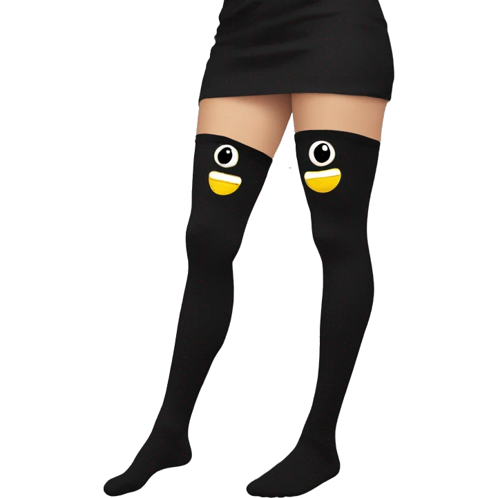 Black over knee socks emoji