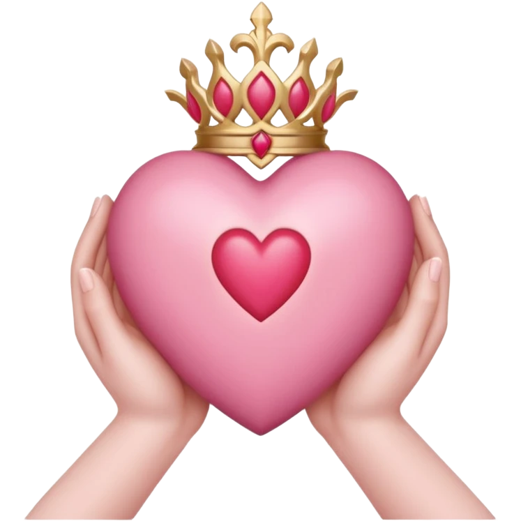 hands holding a pink sacred heart  emoji