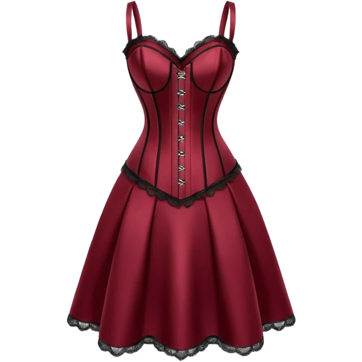 burgundury corset dress emoji