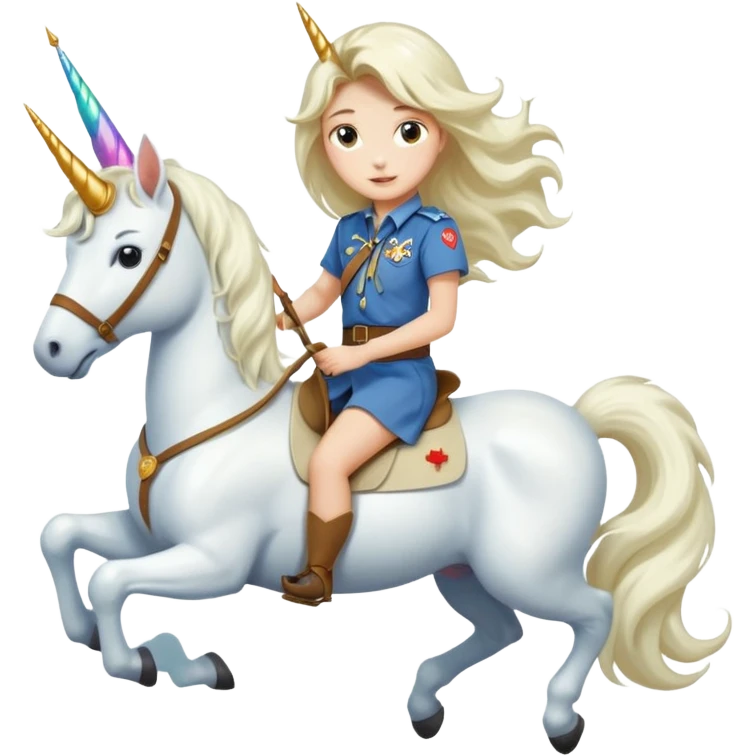 unicorn scout girl emoji