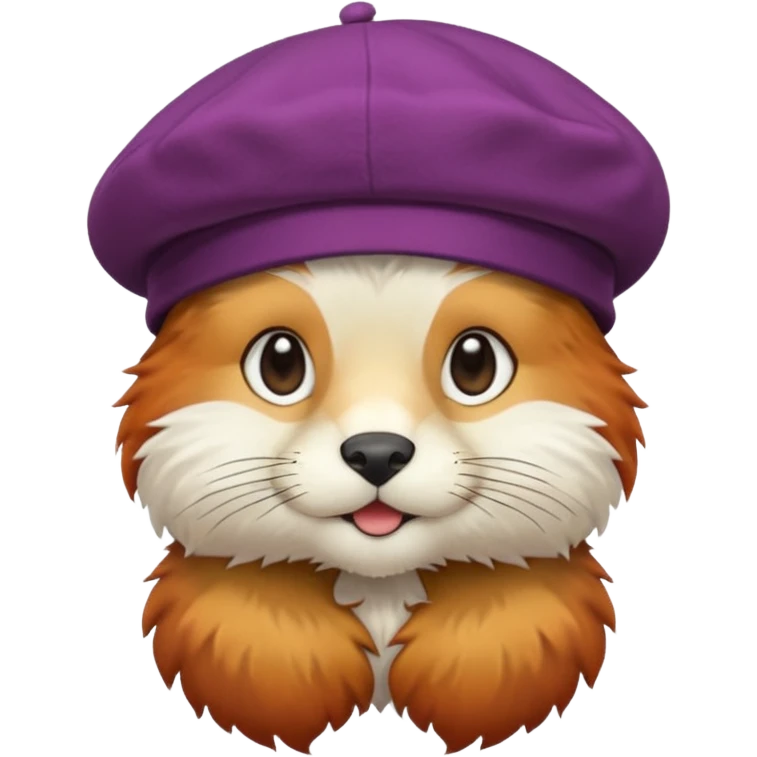 animal wearing berret emoji