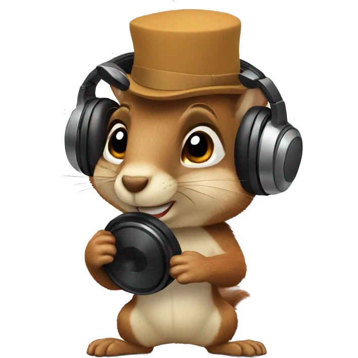 Squirrel DJ emoji