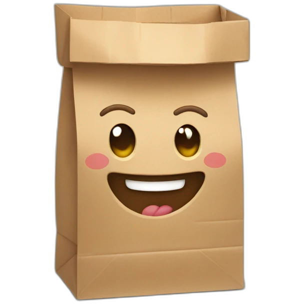 happy paper bag emoji
