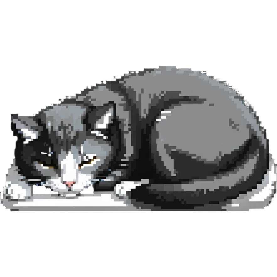 cat sleeping peacefully emoji