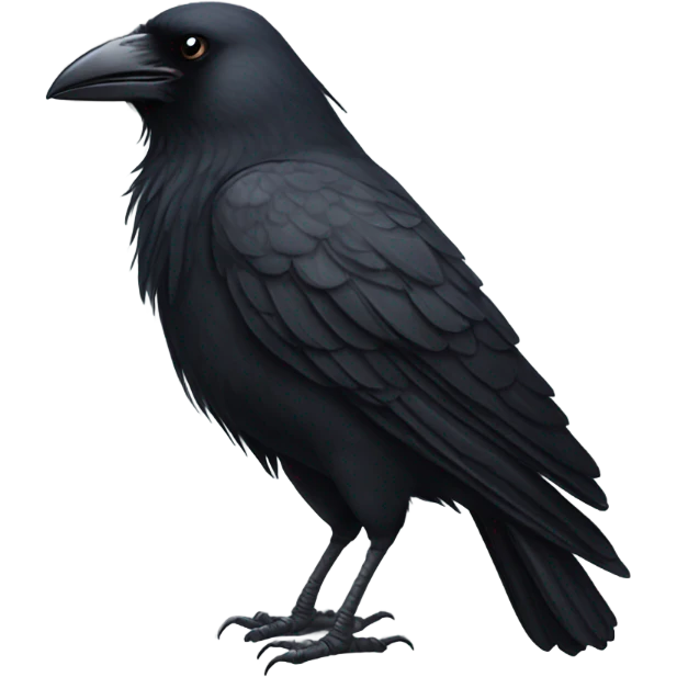 Crow with a mullet hairdo emoji