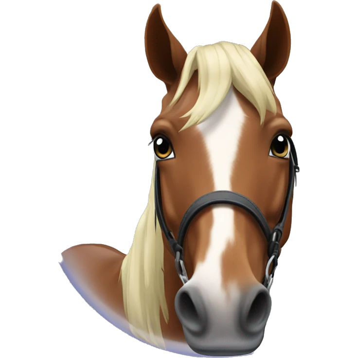 a horse say hello in bubble emoji