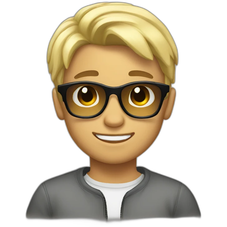 blond boy, tan, dark glasses, hot, young emoji