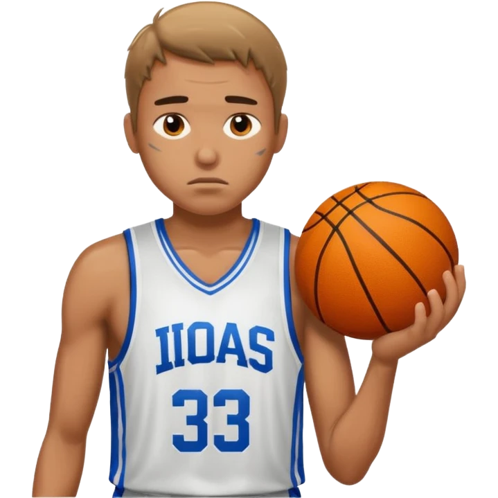 tired basketball player, sweating a lot emoji