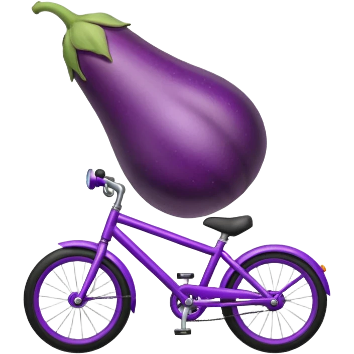 An eggplant on bike emoji