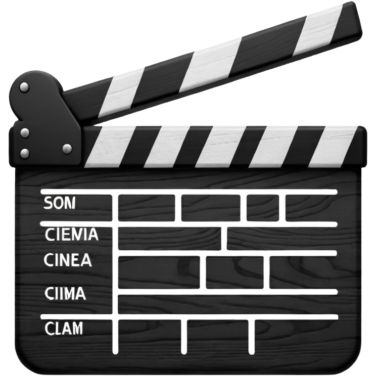 cinema clap (black and white) emoji