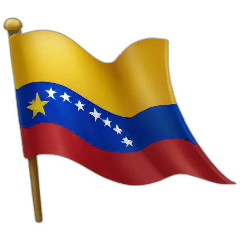 Bandera de Venezuela con su escudo nacional arriba en la izquierda  emoji