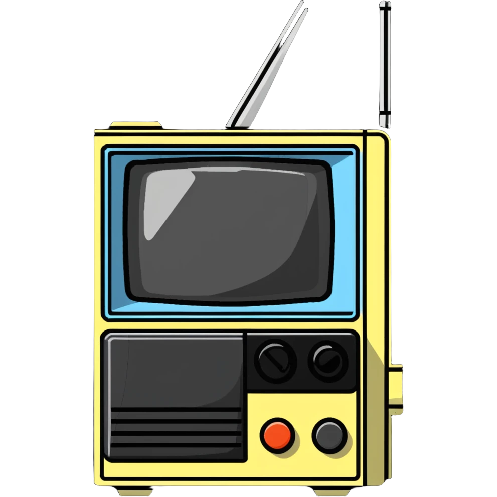 1980s Sony Watchman portable TV emoji