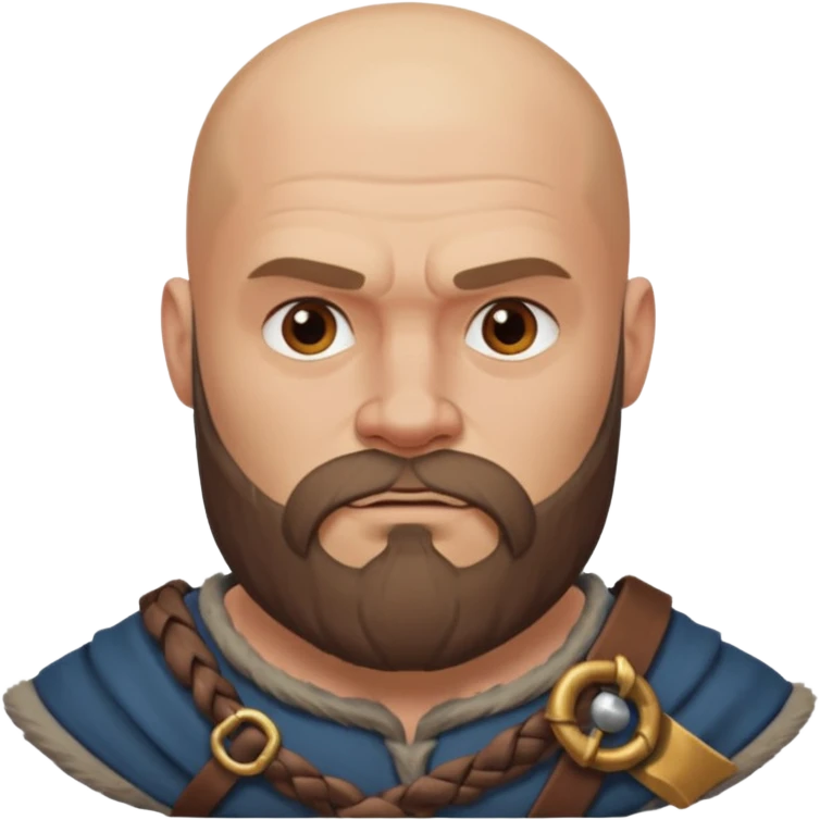 bearded Vikings with bald  with bulky body emoji
