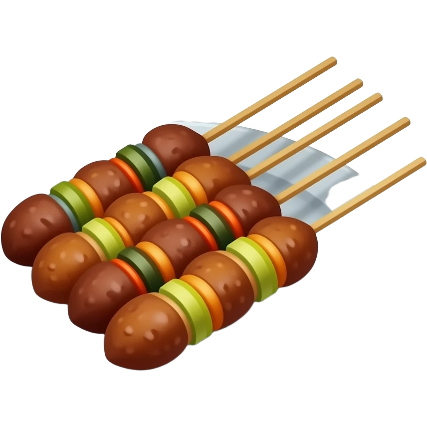 a plate of satay emoji